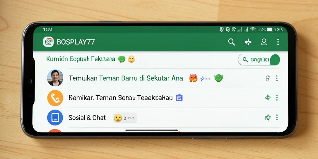 Antarmuka BOSPLAY77 yang informatif dan menarik untuk menjalin pertemanan.