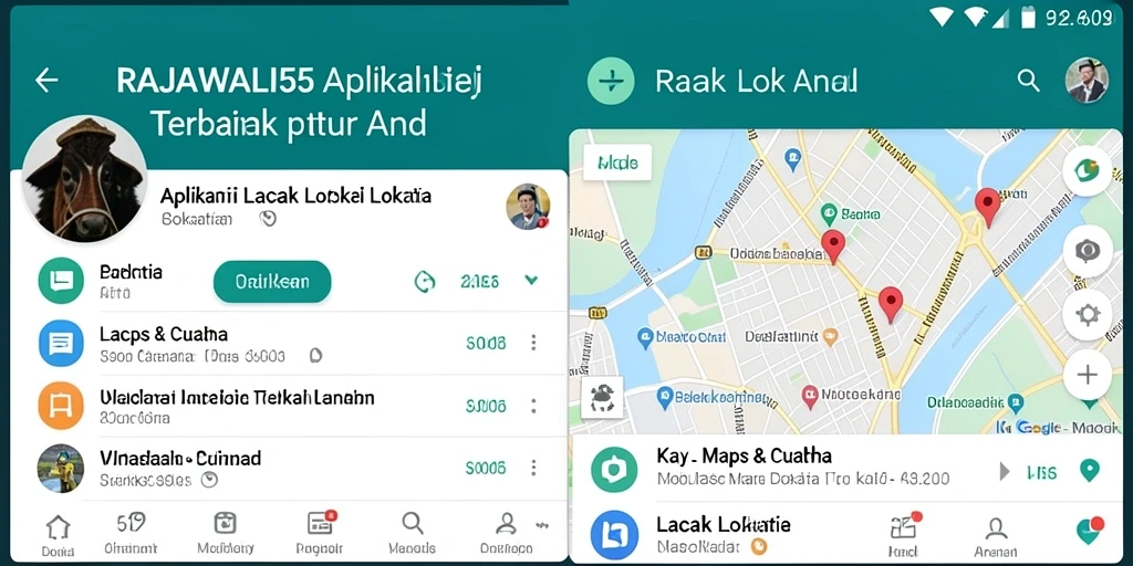 Antarmuka RAJAWALI55 yang menunjukkan lokasi dengan jelas.