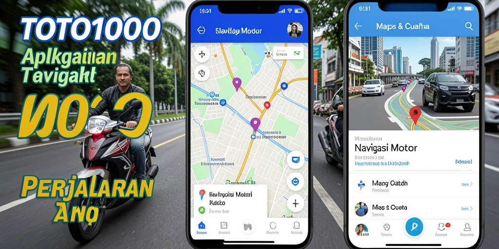 Tampilan antarmuka pengguna TOTO1000 untuk navigasi motor yang intuitif.