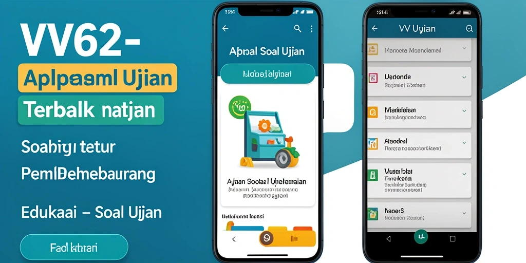 Tampilan antarmuka aplikasi VV62 dengan fungsi Soal Ujian.