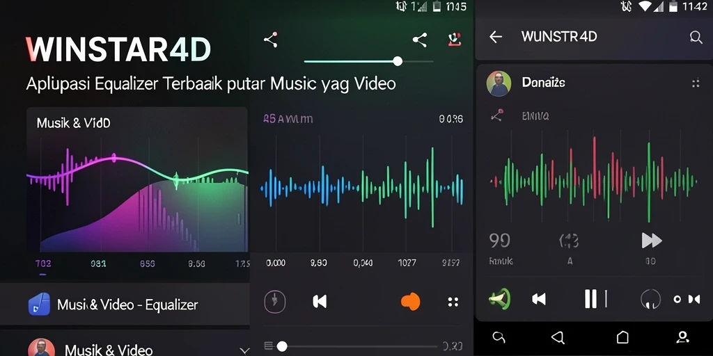 Antarmuka aplikasi Equalizer WINSTAR4D yang mudah digunakan.