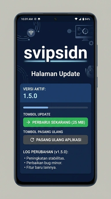 Tampilan riwayat versi svipsidn
